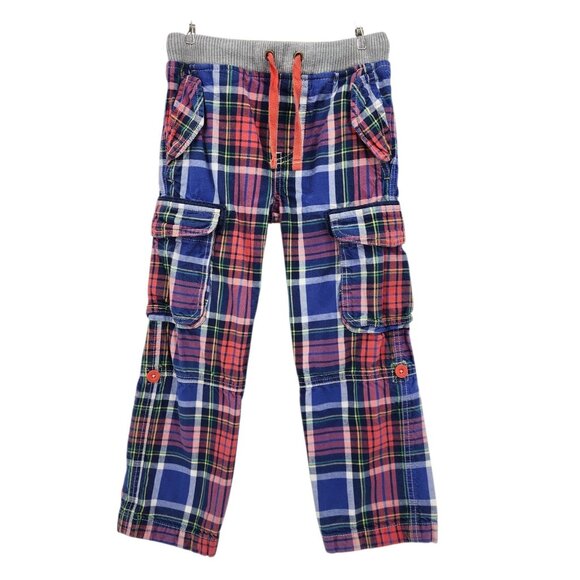 Mini Boden Child 6Y Pants The Plaid Cotton Cargo Convertible Pant Multicolor - Picture 10 of 10
